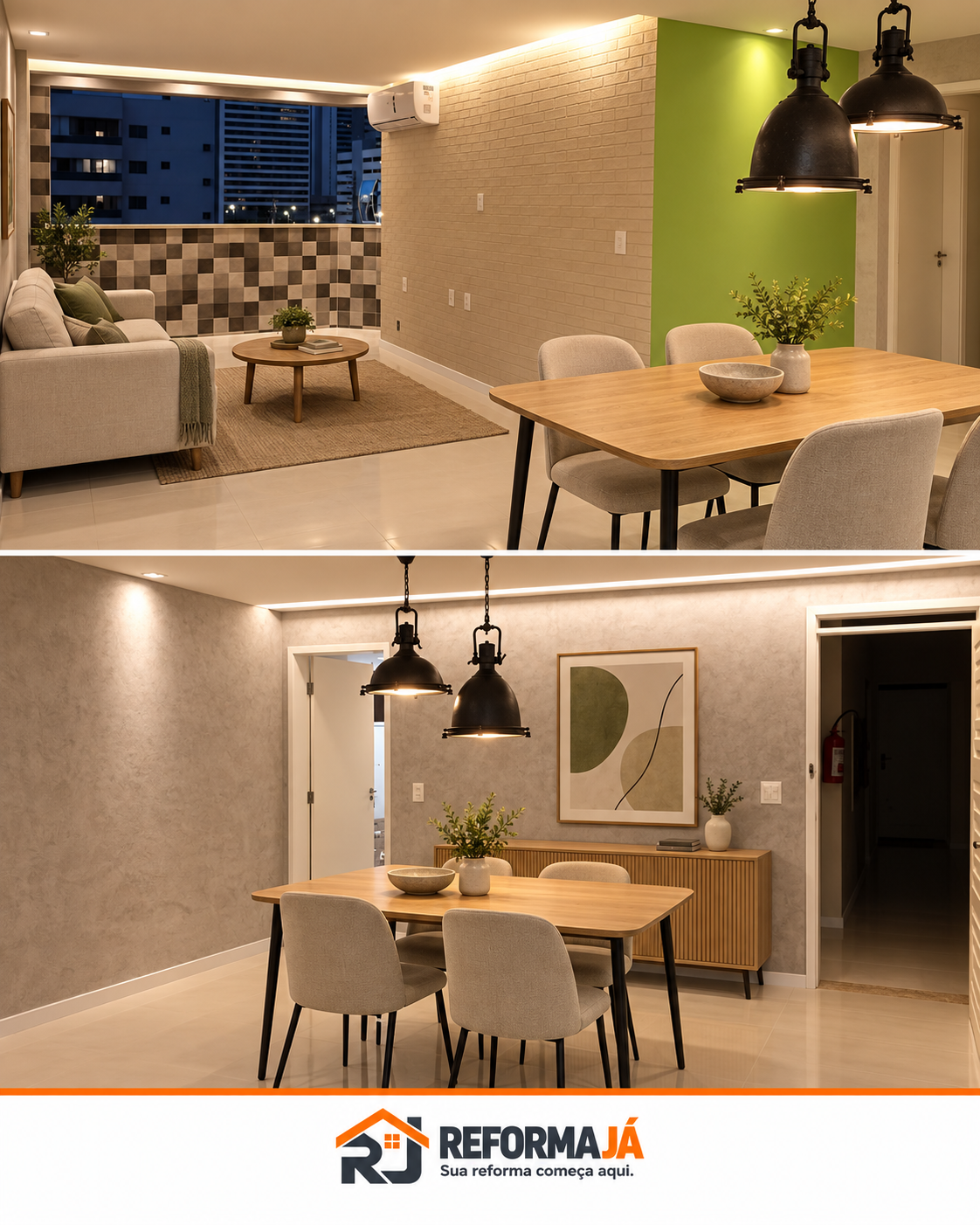 Sala de jantar e estar