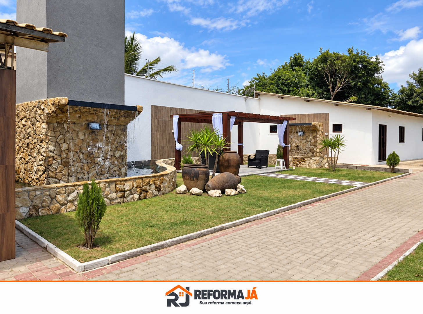 Área externa e jardim